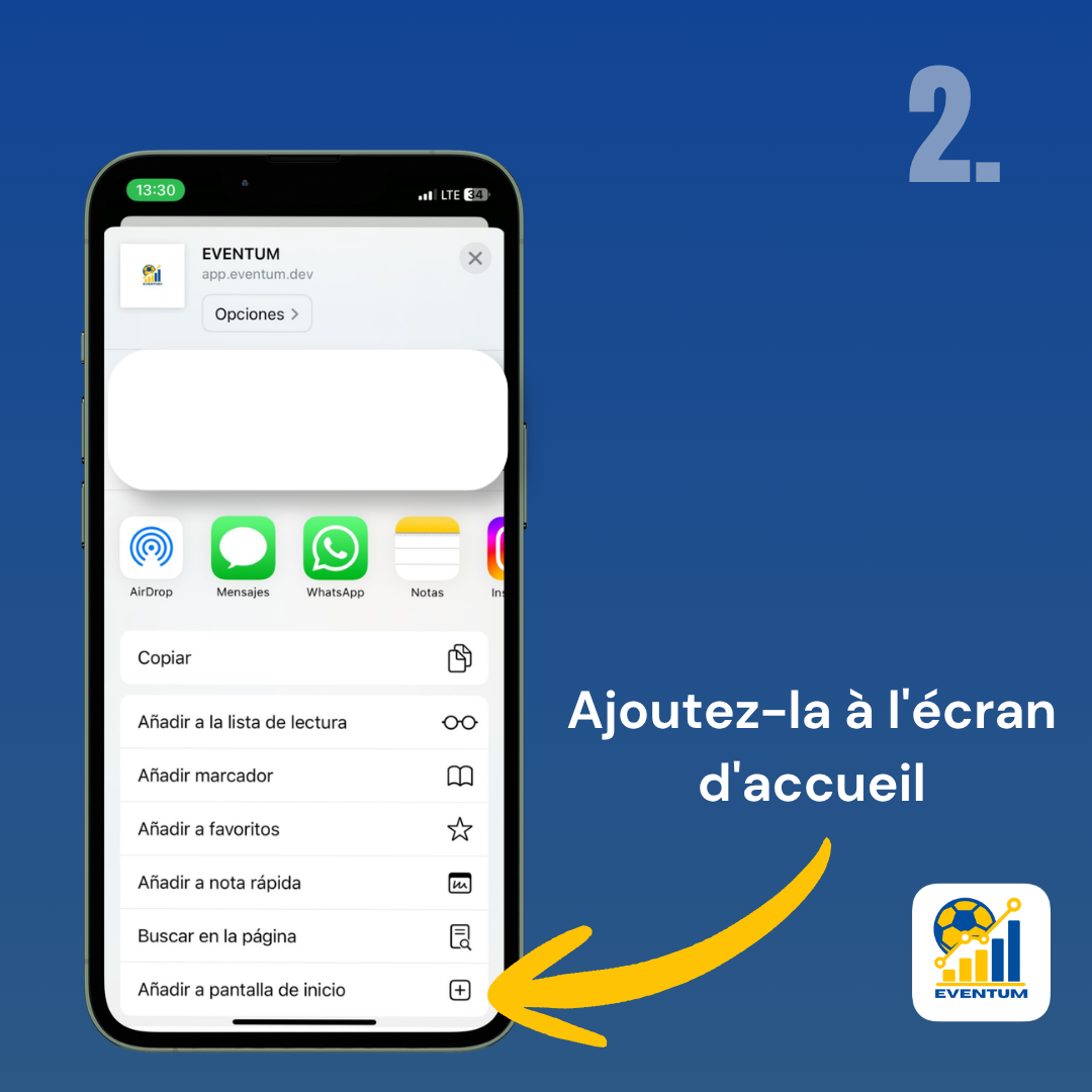 Appuyer sur Partager
